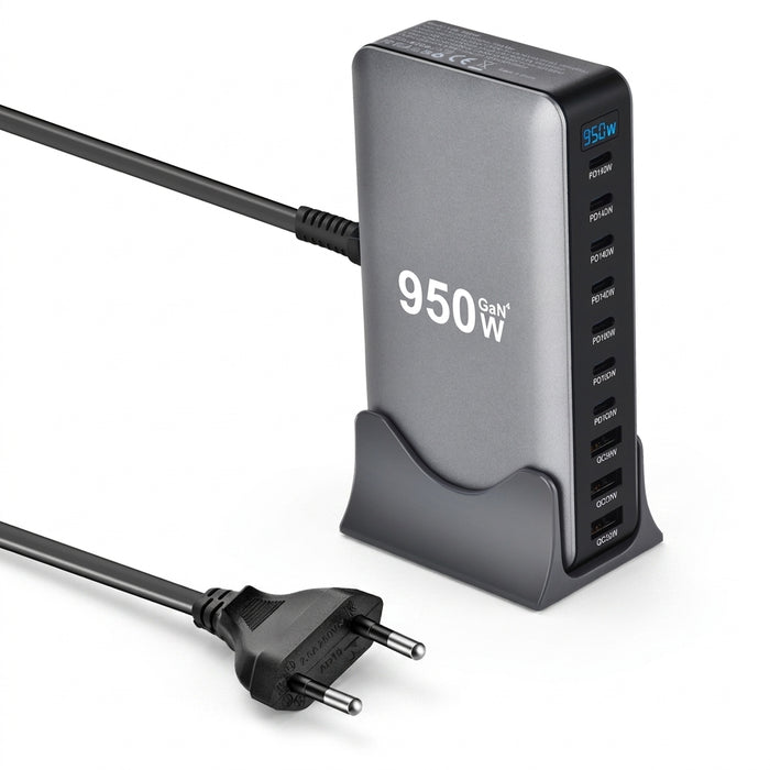 950W GaN USB‑C Multiport Charger — PD3.0/PPS, Fast Charging for Laptop & Phone