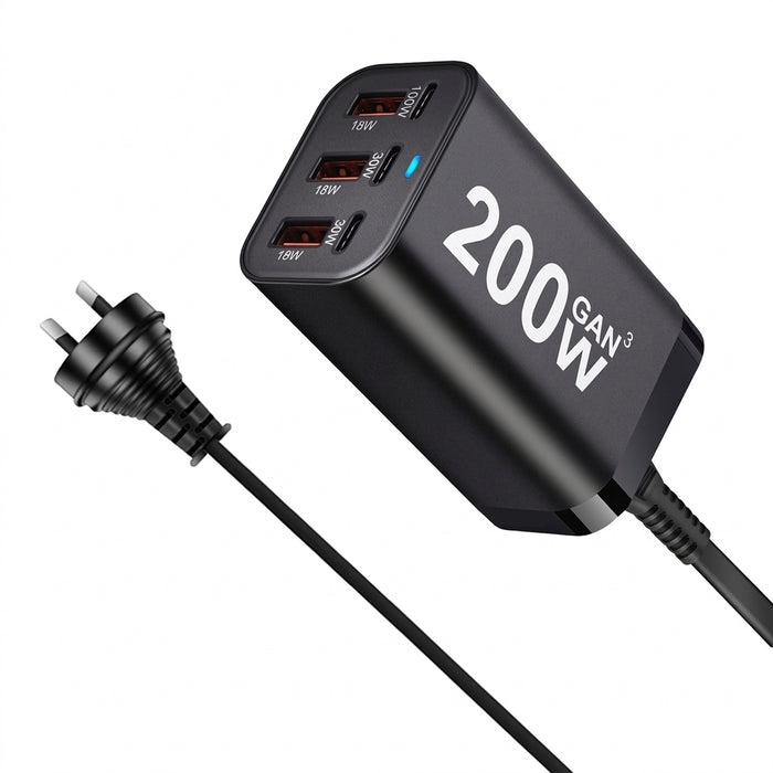 6-Port USB-C GaN Fast Charger – Up to 100W Single‑Port, PD & QC