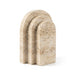 Travertine Marble Bookend — Natural Stone Desk & Bookshelf Accent (1 Piece)