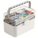 Large Capacity Foldable Medicine Storage Box with Clear Lid — Modern White Plastic Organiser