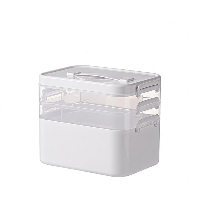 Large Portable Multi‑Tier Medical Storage Box — Plastic Medicine Cabinet