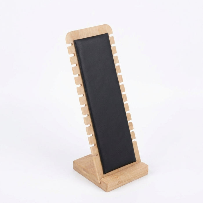 Bamboo Jewellery Display Stand — Large Capacity Necklace & Bracelet Rack (Desktop)
