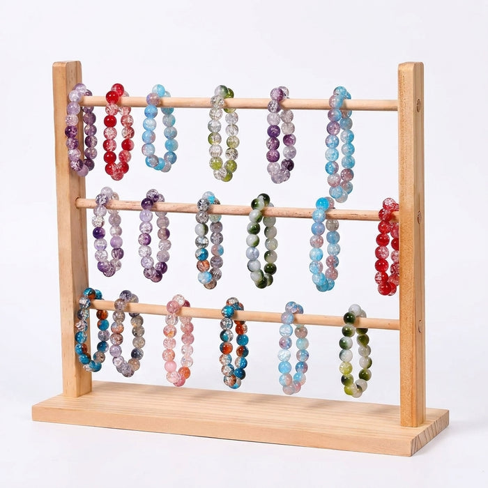Pine Jewellery Storage Rack – Desktop Bracelet & Watch Display (2/3/4 tiers)