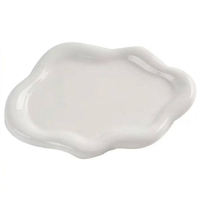 Cloud-Shaped Jewellery Tray – Plastic PP Organiser (19.5×13.5×1.5cm) – White or Silver