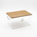 Reusable Plastic Medicine Box with Bamboo-style Cover — Black, Solid-colour