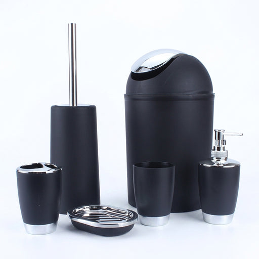 Bathroom Accessory Set – Resin Soap Dish, Dispenser, Tumbler & Toothbrush Holder
