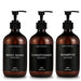 Set of 5 Amber 500ml Refillable Pump Bottles – Empty Dispensers for Shampoo, Conditioner, Hand & Dish Soap
