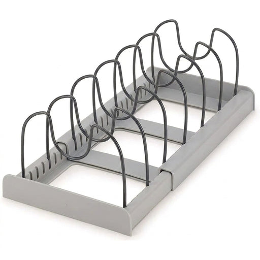 Expandable Stainless-Steel Pot & Pan Organizer Rack with 7 Dividers