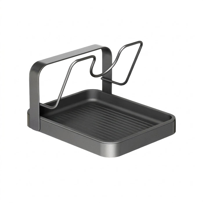 Pot Lid & Cutting Board Rack – Steel Holder, Single or Double Layer (White/Grey)