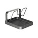 Pot Lid & Cutting Board Rack – Steel Holder, Single or Double Layer (White/Grey)