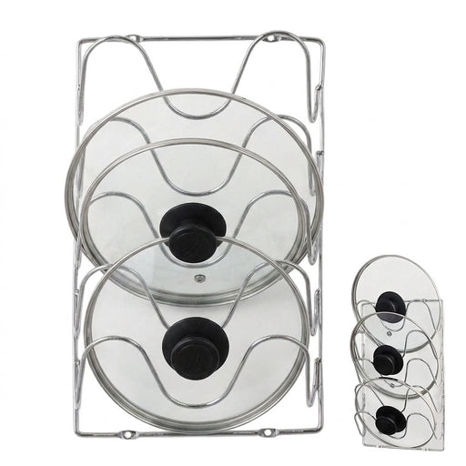 5-Tier Wall-Mounted Pot Lid & Cutting Board Organiser — 29.5 x 18.5cm