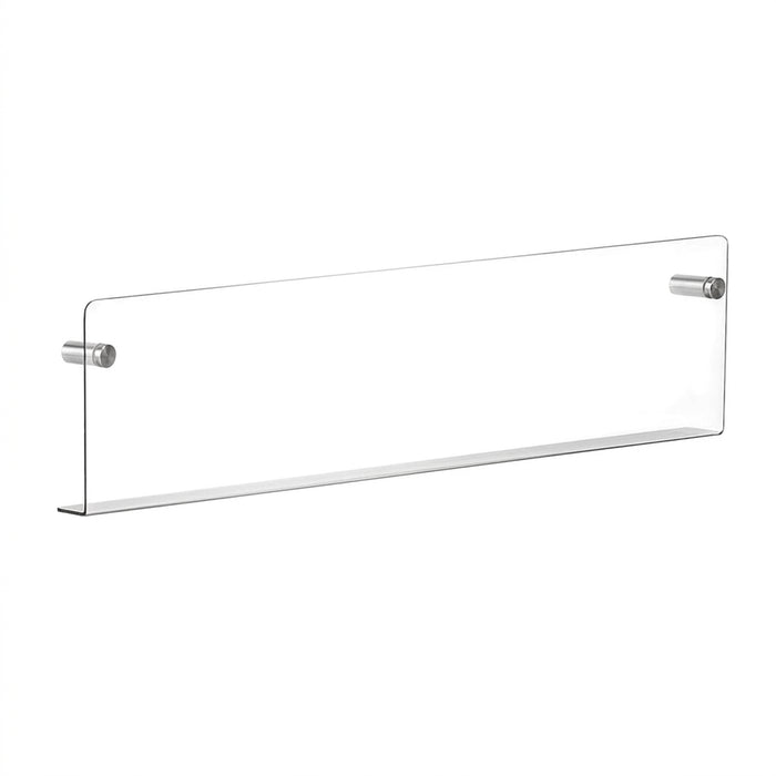 Clear Acrylic Floating Wall Shelf — Wall-Mount Magazine & Book Rack (30cm/40cm)