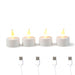 Rechargeable LED Tea Candles — Warm Yellow Flameless Pillars (1–4 pcs)