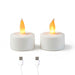 Rechargeable LED Tea Candles — Warm Yellow Flameless Pillars (1–4 pcs)