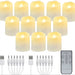 Rechargeable LED Tea Lights with Remote & Timer — Flameless Warm and Colour Modes