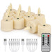 12-Pack Rechargeable LED Tea Lights — USB Charge, Remote & Timer, Warm White