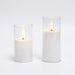 Acrylic Flameless Flickering Candles with Remote & Timer — Battery LED Pillars
