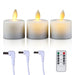 Rechargeable Moving Flame Tealight Candles - Remote & USB (1/2/3/4 pcs)