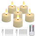 Rechargeable Flameless LED Tea Lights with Remote & Timer — 3D Flicker, 2700K