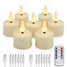 Rechargeable Flameless LED Tea Lights with Remote & Timer — 3D Flicker, 2700K