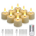 Rechargeable Flameless LED Tea Lights with Remote & Timer — 3D Flicker, 2700K