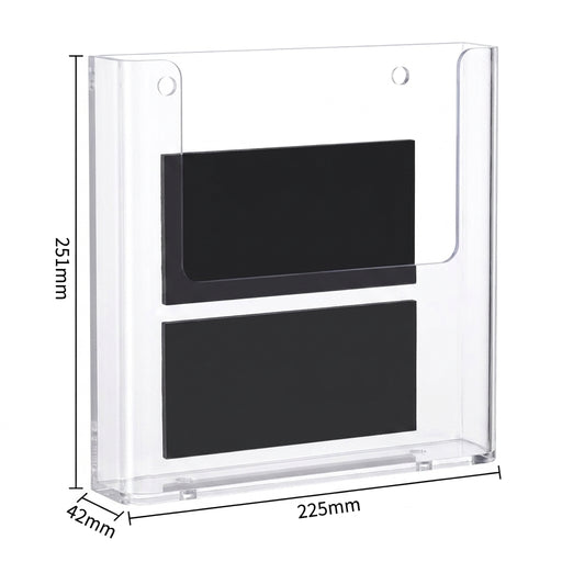 A4/A5 Wall-Mounted Clear Acrylic Brochure & Flyer Holder — Magnetic Options