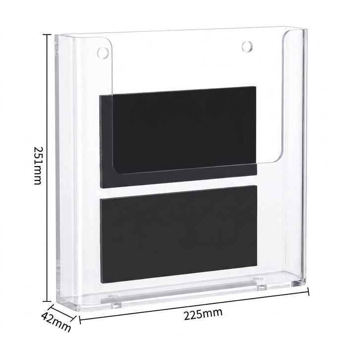 A4/A5 Wall-Mounted Clear Acrylic Brochure & Flyer Holder — Magnetic Options