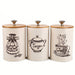 3-Piece Kitchen Canister Set — Coffee, Sugar & Tea Storage with Bamboo Lids