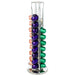 Silver Rotating Coffee Capsule Rack – 360° Base, Holds 40 Pods