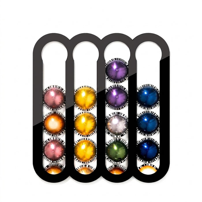 Acrylic Vertuoline Capsule Holder – Wall or Under-Cupboard Pod Rack (Black or White)