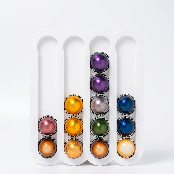 Acrylic Vertuoline Capsule Holder – Wall or Under-Cupboard Pod Rack (Black or White)