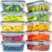 Kitchen Food Container Set — 10× 840ml BPA-Free Plastic, Microwave & Dishwasher Safe, with 10 Stickers & Marker
