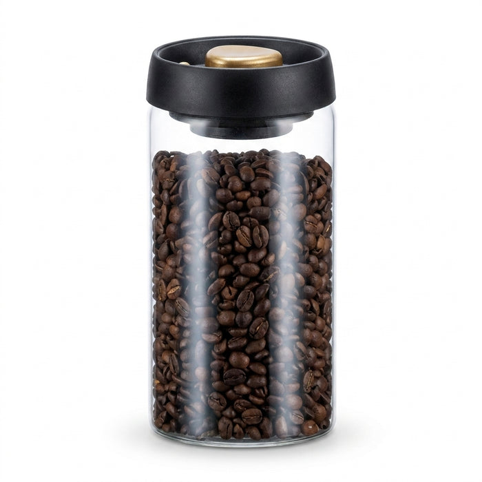 Vacuum-Sealed Glass Food Storage Jar for Coffee & Tea