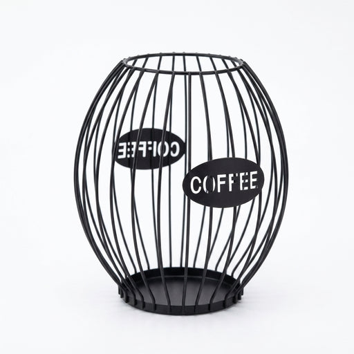 Large Capacity Iron Coffee Pod Holder – Stackable Capsule Storage (Black or Gold)