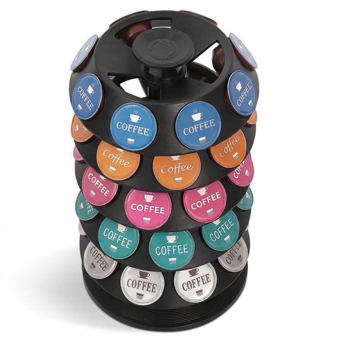 40-Capsule Rotating Coffee Pod Organiser – 360° Turntable, Space-Saving