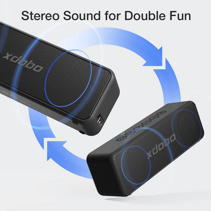Bežični Bluetooth zvučnik XDOBO® serije X - zvučnik od 30 W s velikom baterijom za produljenu vanjsku i vodootpornu upotrebu